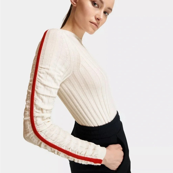 Sweaty Betty crop willow sweater blue and white - Picture 1 of 5